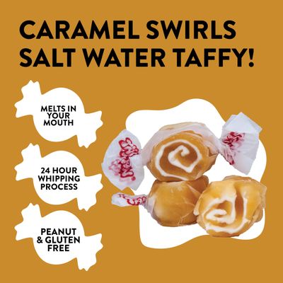 Taffy Town Saltwater Taffy, Caramel Swirls, 2.5 pound