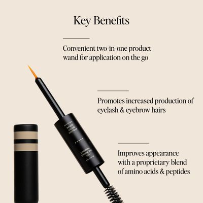 DIME Beauty Boost Duo, Travel-Sized Eyelash Boost Serum and Eyebrow Enhancing Gel Combo, Lash and Eyebrow Growth Serum, 3 ml of Each