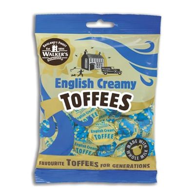Walkers&#39; Nonsuch English Creamy Toffees with Whole Milk Butter Imported from UK Traditional British Sweets Classic English Toffee 5.29 Oz (150g)