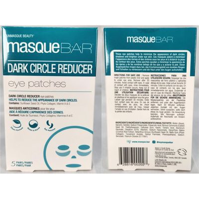 masque BAR Eye Mask Patches Dark Circle Reducer (5 Pairs) - Korean Under Eye Skin Care Treatment - Diminishes the Appearance of Under Eye Dark Circles Prevents Premature Signs of Aging - Moisturizes