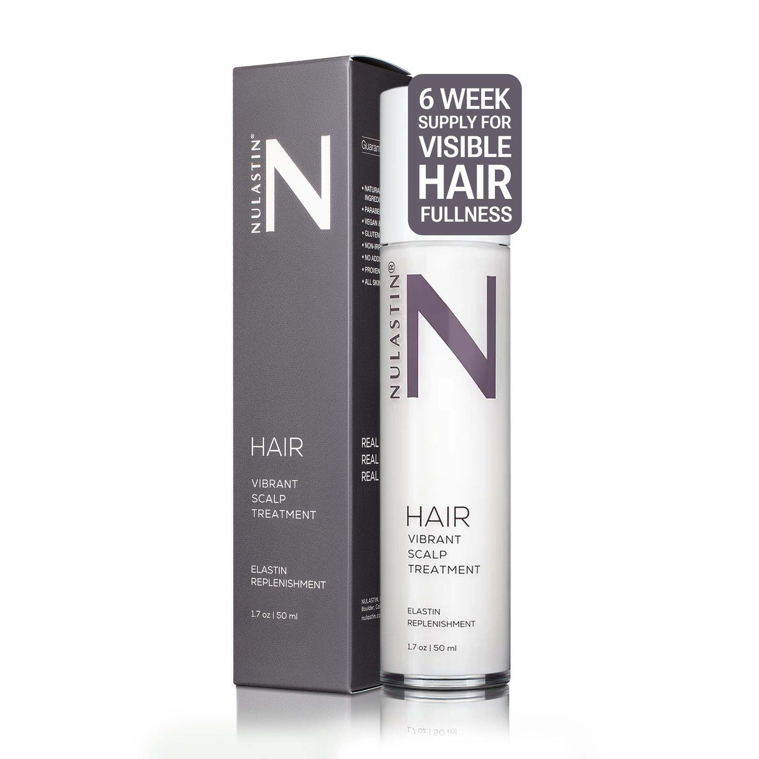 NULASTIN Hair Serum - HAIR Vibrant Scalp Treatment - Promote Scalp Care Thicker Looking Volume in Thinning Hair - With Keratin Peptides to Help Minimize Visible Shedding (1.7 Oz)