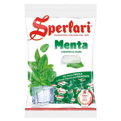 Sperlari &quot;Menta&quot; Mint Hard Candy Bag, Individually Wrapped Italian Sweets, 500 gr 17.6 Ounce Bag (1-Pack)