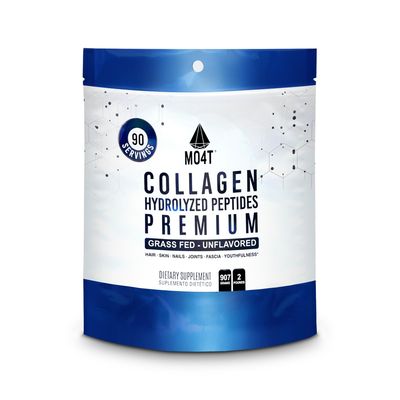 MOMOF4TRANSFORM MO4T Collagen Peptides- Grass-Fed Collagen- Hydrolyzed Collagen Powder- Unflavored- 2 Pounds Collagen- Colageno 2 libras - Colageno Hidrolizado