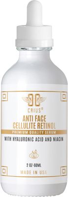 Crius Cosmetics Anti-Face Cellulite Retinol Serum with Hyaluronic Acid And Niacin 2 Oz, Made in USA, Quick Absorption, Quality Potent Ingredients,Non-GMO, GMP Certified Facility, Cruelty-Free Products
