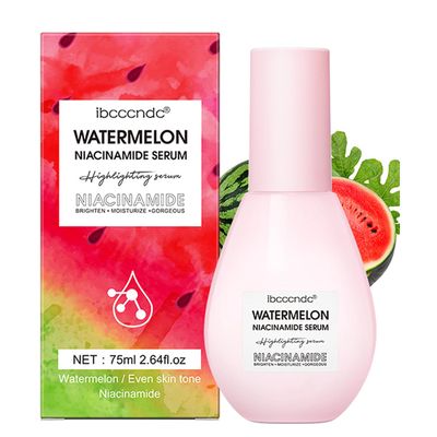 Watermelon Niacinamide Moisturize Serum for Face Skin Care, Hydrating Brighten with Hyaluronic Acid, Glycerin and Vitamin E, Lightweight Facial Serum Priming Liquid Highlighter(75ml)