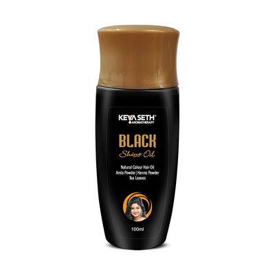 Black Shine Oil, 100 Natural Hair Colour oil by Keya Seth Aromatherapy, 100ml