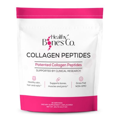 FORTIBONE Premium Bone Health Collagen Peptides wFortigel, Verisol, Tendoforte Clinically-Supported for Bones Joints Skin Hair Nails Hydrolyzed Collagen Complete Anti-Aging Formula 30 Servings