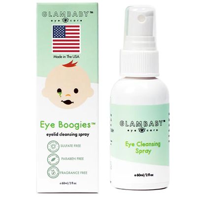 GlamBaby Eye Care - Eye Boogies Eyelid Cleaning Spray Non-Toxic, Sting-Free Wipe-Free Formula Kids&#39; Eyes Clean Kids Eye Drops Sprayer Baby Eye Drops Spray Child Eyelid Cleanser (1 Pack)