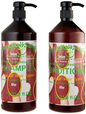 Organic Hair Solution- Conditioner Shampoo Set -with 100 Pure Aloe vera Tea Tree-for Itchy and Dry Scalp, SulfateParaben Free -For All Hair Types- for Men Women