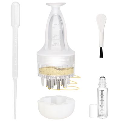 Dexspoeny Hair Oil Applicator for Scalp,Minoxidil Applicator, Hair Bottle Applicator,Scalp Applicator Comb Applicator and Massager in One,Transparent Comb Brush Tool, Suitable for Men and Women