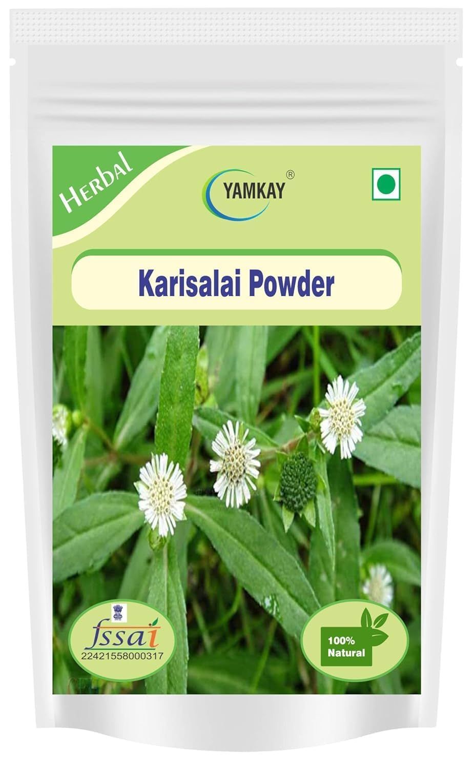 Yamkay Eclipta Prostrata Karisalai Karisalankanni Bhringraj powder False Daisy Powder Hair Growth Organic Herbal Powder for Beautiful Hair 100 Natural (300 GM)