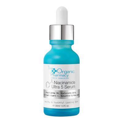 The Organic Pharmacy Niacinamide Ultra 5 Serum - Vitamin B3 Powerhouse with 5 Niacinamide, Vitamin C, Hyaluronic Acid, Bakuchiol, 1 Fl Oz