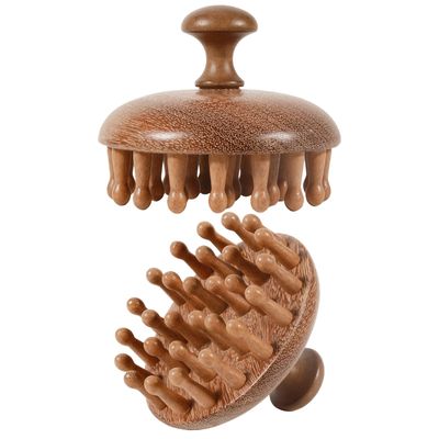 GoldenFleece Wooden Scalp Massager Bamboo Brush for Hair Growth,Natural Wooden Hair Brush Body Massage Tool,Multi-Functional Head Massager