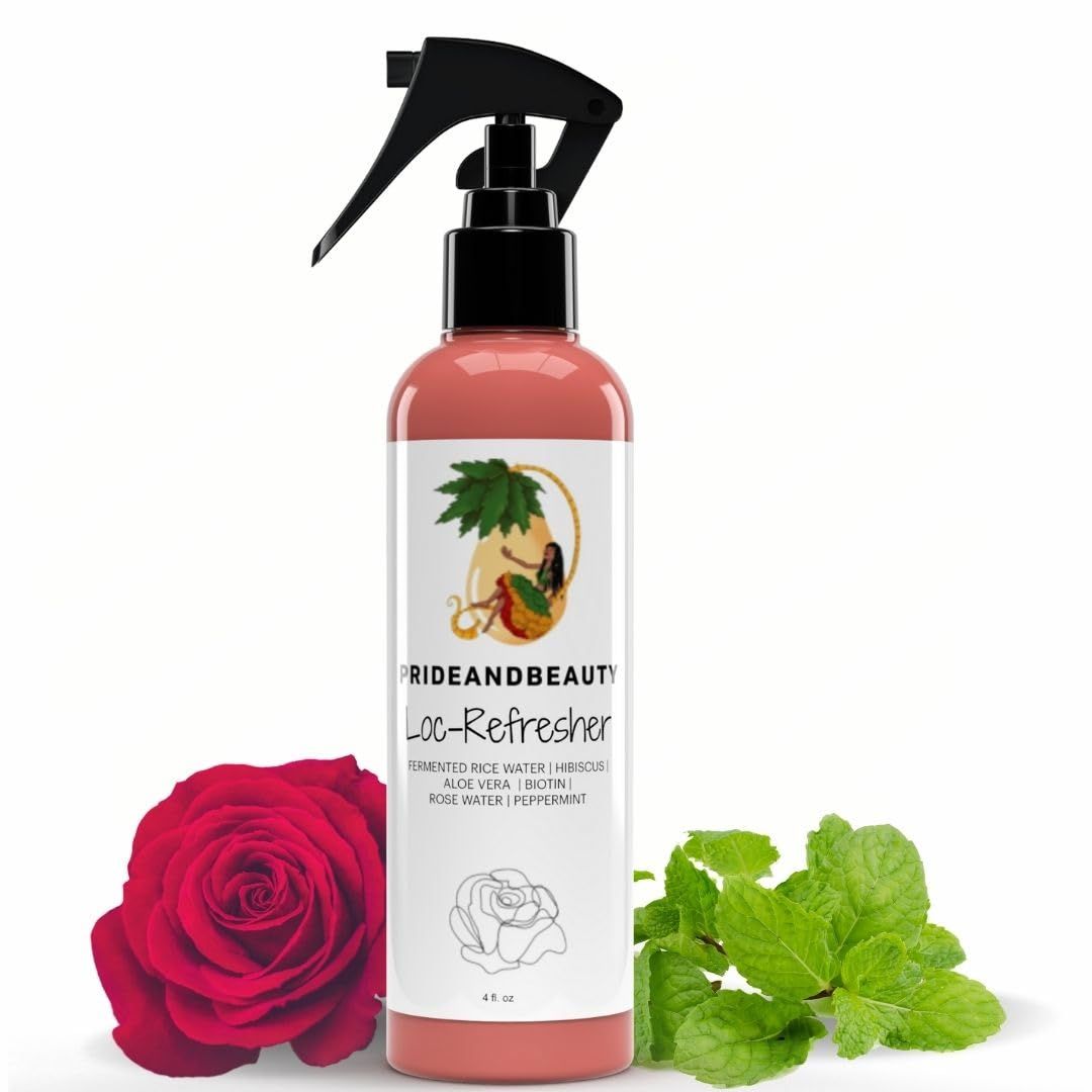 Rose Water For Locs, Daily Moisturizing Refreshing Spray, Rose Water For Hair, Rosewater and Peppermint Hair Scalp Moisturizer. (12 OUNCES)