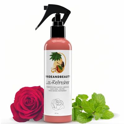 Rose Water For Locs, Daily Moisturizing Refreshing Spray, Rose Water For Hair, Rosewater and Peppermint Hair Scalp Moisturizer. (12 OUNCES)