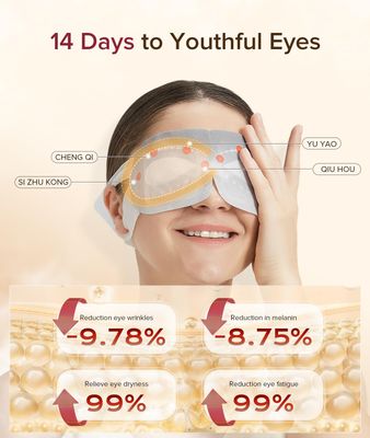 ZHENYEMEI 3D Self Heated Eye Mask for Dry Eyes with 100 Soft Beads,Steam Eye Mask for Sleeping,Relaxation, Disposable, Spa, Travel Gifts for Women, Men 28 Packs