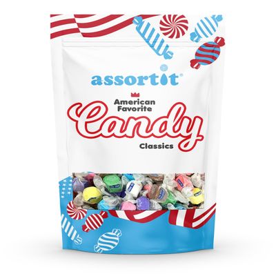 Sugar Free Taffy Town Assortment -10 Flavors 3lbs (48oz) Bulk Bag - Individually Wrapped, Gluten Nut Free, Diabetic Keto Friendly Gourme Candy For Taffy Lovers