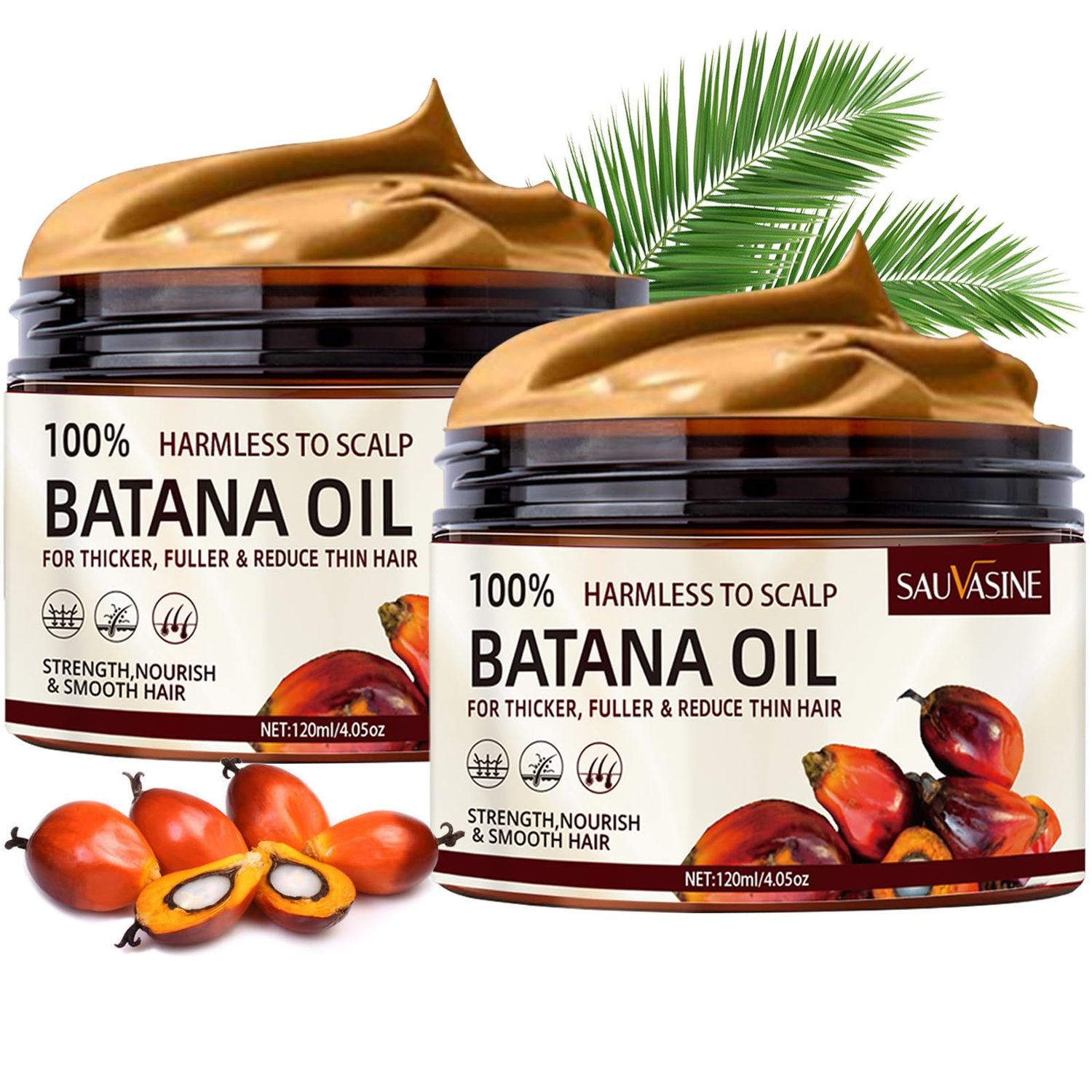 Batana Oil for Hair Growth, Natural Organic Butter Conditioner for Revitalized Shiny, Thicker, Fuller Hair