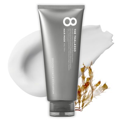 8 THE THALASSO Hair Mask for Normal to Oily Hair Women Men, Deep Conditioner with Stem Cells Deep Sea Water, Intensive Hair Cream from Japan, Sulfate Paraben Free, SMOOTH, 7.05 Fl Oz