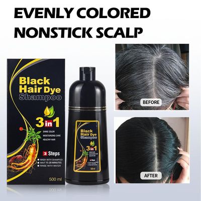 cosmpro Black Hair Dye Shampoo 3 in 1 for WomenMen for Gray Coverage Instant Hair Color Shampoo Natural Herbal Semi Permanent Champu Para Cana