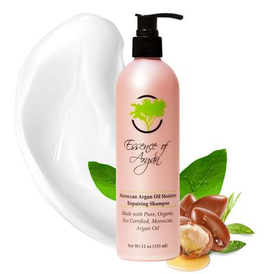 Essence of Argan Renewing Hair Care Shampoo - Infused with 100 Pure Moroccan Organic Argan Oil - Nourishing and Moisturizing - For All Hair Types