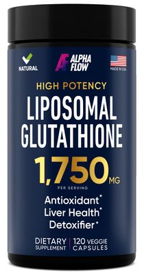 Liposomal Glutathione Supplement 1000MG 750MG- Glutathione Liposomal with VIT C Phospholipid Antioxidant Complex - Liver Detox and Immune Support Supplement - 120 Caps - PowderLiquid Alternative