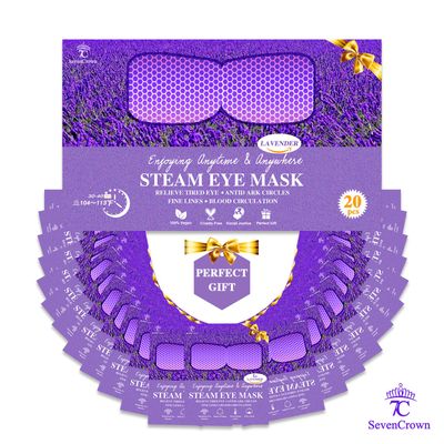 Sleep Mask for Travel Essentials,Steam Eye Mask,Warm Compress for Eyes, Heated Eye Mask Reduce Puffiness Dark Circles Soothe Tired Eyes, Self Care SPA Relaxation Gifts for Women 20 Packs,Lavender