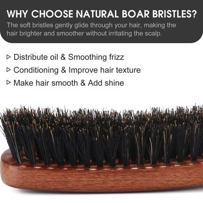 BESTOOL Hair Brush, Boar Bristle for Women Men, Detangling Styling, Natural Bristles for Thin, Fine Hair