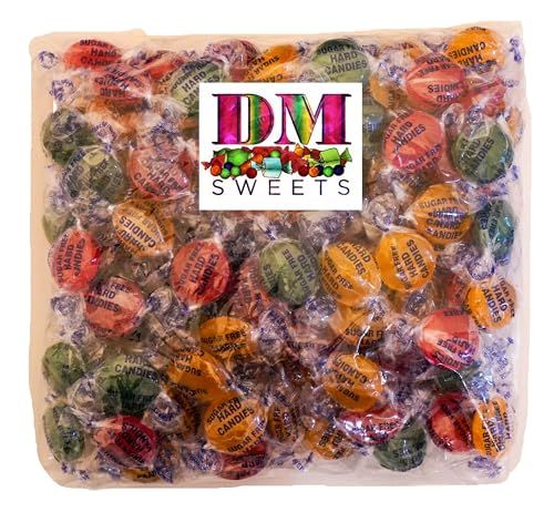 Assorted Sugar Free Fruit Hard Candy - 2.5 lbs of Individually Wrapped Fresh Cherry Orange Lime Candy