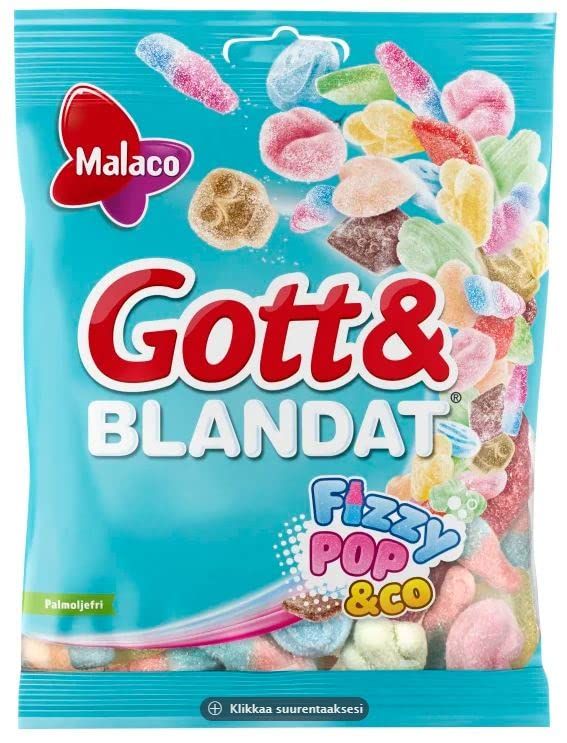 Cloetta Malaco GOTT OCH BLANDAT FIZZY SWEET MIX Candy 1 Pack of 130g 4oz
