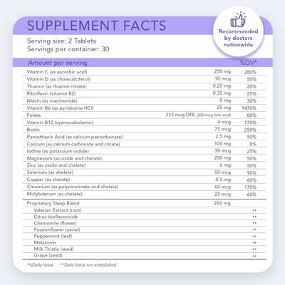 Nugevity Sleep Aid - 60 Caplets, Sleep Supplements for Adults with Melatonin, Valerian, Magnesium, Herbal Supplements Antioxidant Supplement for Daily Natural Sleep Aid Muscle Recovery