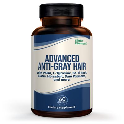 RIGHT ELEMENT - Advanced Anti-Gray Hair Decreases Chances of Gray Hair and Stimulates Healthy Hair Growth (60 Count (Pack of 1))