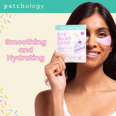 Patchology Eye Want Cake Limited Edition Hydrating Smoothing Eye Patches - Under Eye Masks for Puffy Eyes, Dark Circles, and Fine Lines - Birthday Cake Inspired Self-Care Essentials, 5-Pack