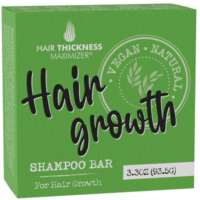 Hair Growth Shampoo Bar with Biotin. Eco-Friendly, No Harsh Chemicals, Color Safe, pH Balanced. Solid Shampoo Bar Equal To 3 Liquid Bottles. Zero Plastic, USA Made, Strengthening Dry Hair Relief