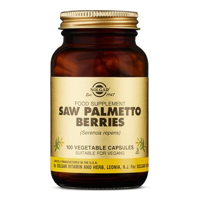 Solgar Saw Palmetto Berries, 100 Vegetable Capsules - Mens Health - Full Potency - Non-GMO, Vegan, Gluten Free, Dairy Free, Kosher - 100 Servings