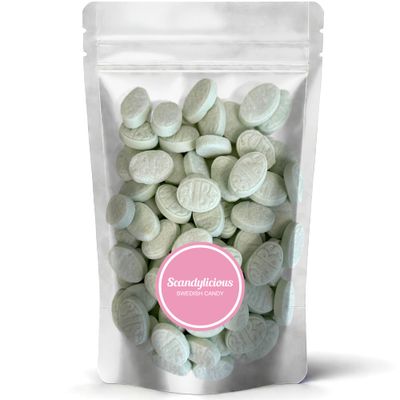 Bubs Swedish Candy - Fruity Pear Mini Sour Ovals Vegan, Gluten-Free Gelatin-Free Scandinavian Treats Soft Chewy Sour Candy Imported from Sweden (1 LB)