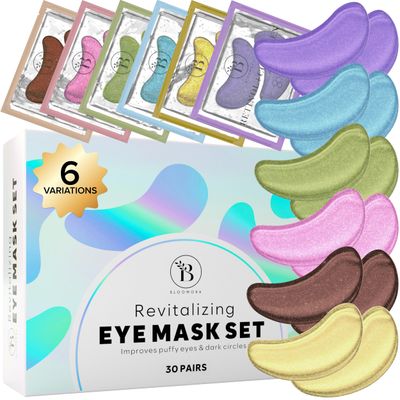 BLOOMORA Variety Under Eye Patches (30 Pairs) Under Eye Patches for Dark Circles and Puffy Eyes, Under Eye Mask, Eye Care, Puffy Eyes Treatment, Eye Masks Bulk, Bachelorette Party Favors