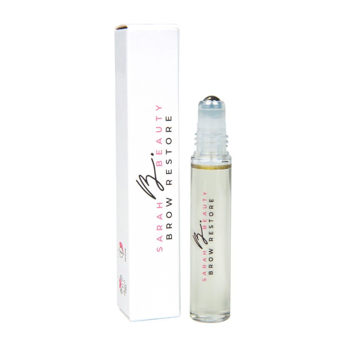 SARAH B. BEAUTY Brow Restore Vegan Eyebrow Growth Serum - Natural Brow Enhancer for Fuller, Thicker Brows Fast Brow Regrowth Hair Restoration Treatment Cruelty-Free 0.33 fl Oz