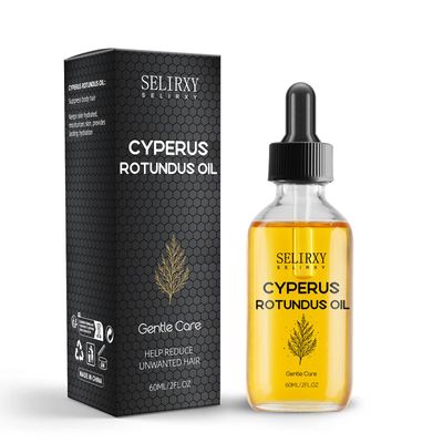 Selirxy Cyperus Rotundus Oil for Sensitive Skin, Shave Oil for Men and Women, 100 Pure Natural Exclusive Formula for Reducing Body Hair Growth, Deep Moisturizing Skin Soothing - 60ML