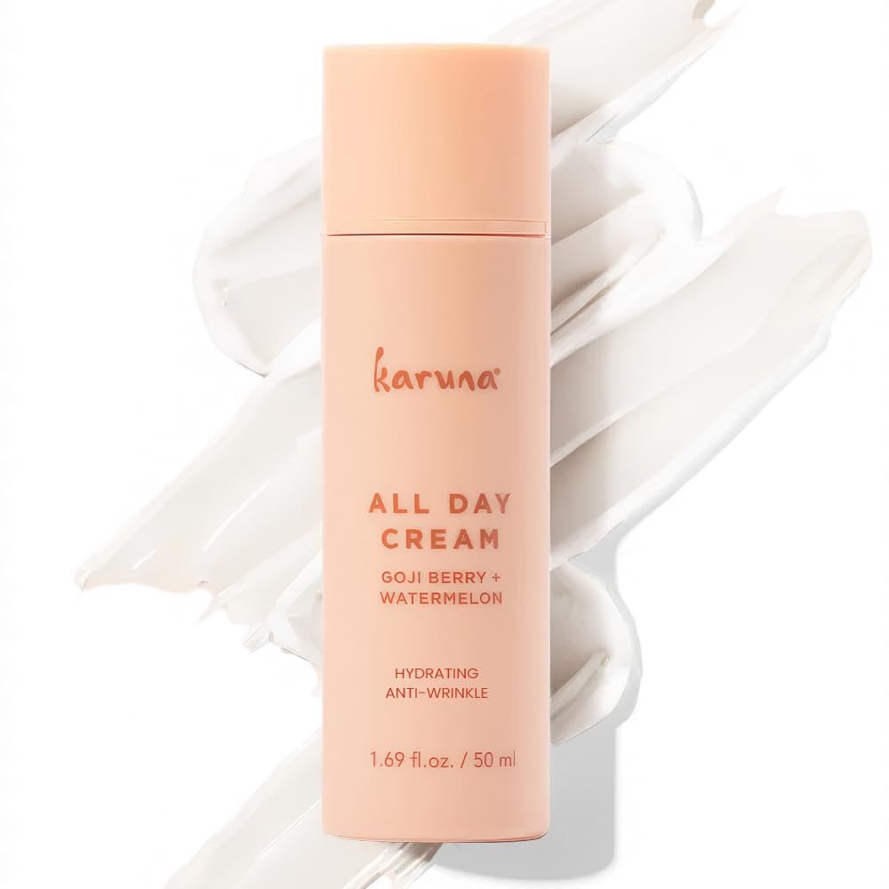Karuna - All Day Moisturizing Cream, Anti Wrinkle Face Cream Off-Set Dryness Fine Lines - Hydrating Facial Moisturizer, Antioxidant Watermelon Extract, Hyaluronic Acid, Goji Berries and Aloe, 50 ml