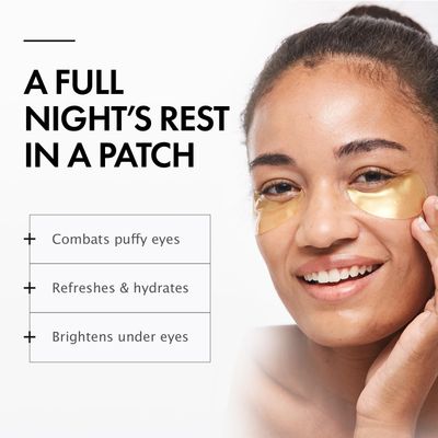 depology Restoring Hydrogel Under Eye Patch 60 Patches Brightening Caffeine Gold Pads for Dark Circles Puffiness Wrinkles Refresh Travel