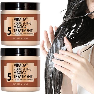 Mascarilla Para el Cabello, Hair Straightener Cream Deep Conditioner, Nourishing Deep Conditioning Hair Mask for Damaged Hair, Dry Hair, Curly Hair, Color Treated Hair and Frizzy Hair (2 Pcs)
