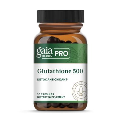 Gaia Herbs PRO Glutathione 500 - Antioxidant Supplement Supports Cellular Health - Supplement with Glutathione for Men Women - Vegan Gluten-Free Soy-Free - 30 Capsules (30 Servings)