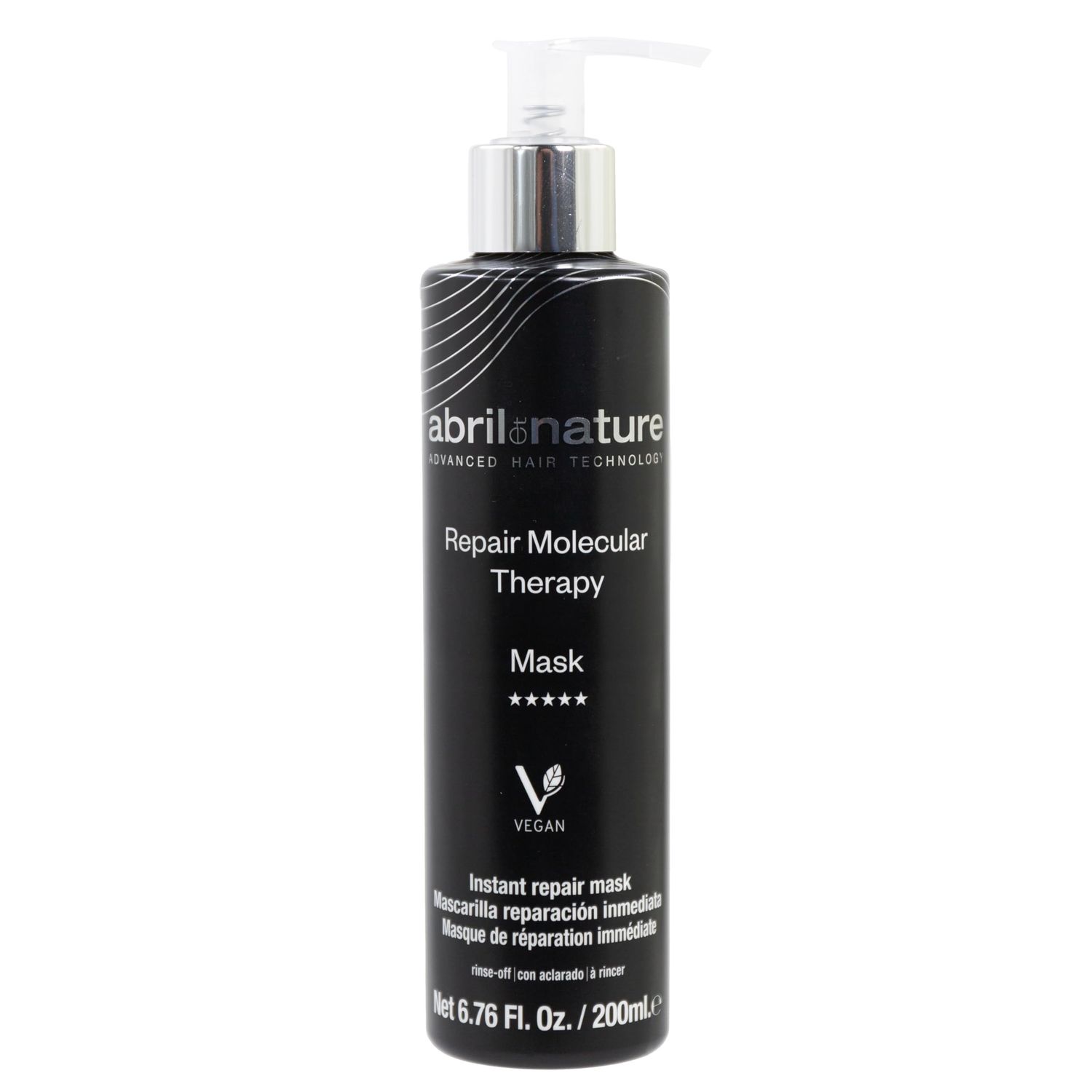 abril et nature - Professional Mask Molecular Therapy - For Damaged, Overprocessed, or Aging Hair - Restructures, Repairs, and Fills the Hair Fiber - Nourishing and Hydrating - Vegan - 200 ml