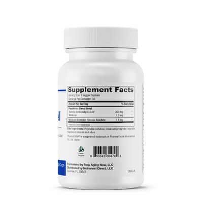 Stop Aging Now - DreamWell Ultra - Advanced Melatonin with GABA - Nervousness and Stress Relief, Sleep Support - Non-Drowsy and Non-Habit Forming - 30 Vcaps