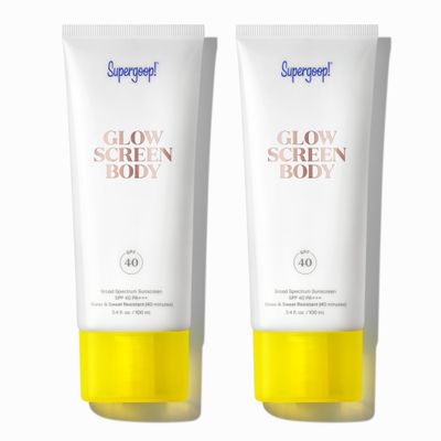 Supergoop! Glowscreen Body SPF 40 PA, 3.4 fl oz - Pack of 2 - Body Lotion Broad Spectrum Sunscreen with Subtle Shimmer - Adds Instant Glow Hydration - Contains White Stargrass Coconut Alkanes