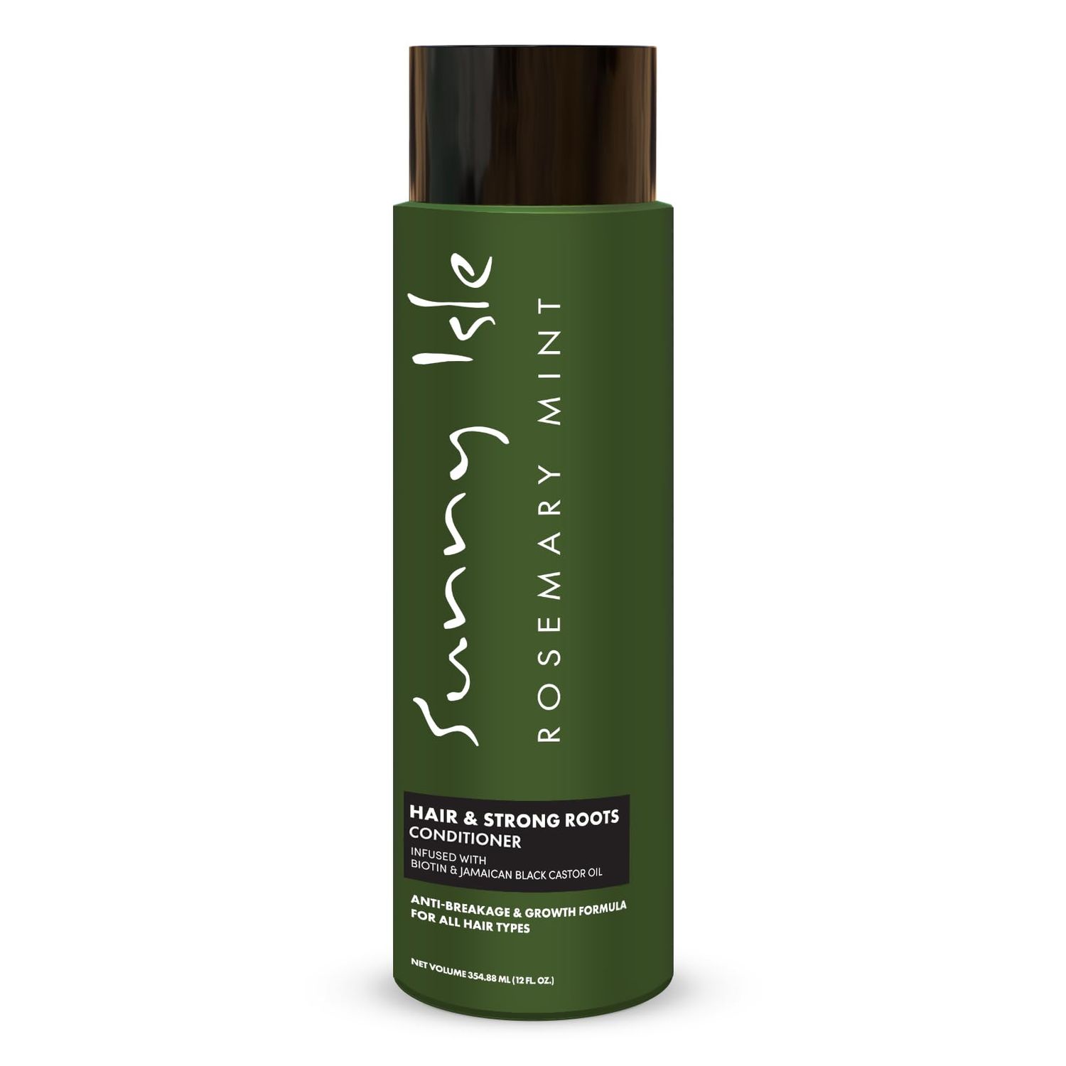 Sunny Isle Rosemary Mint Hair Strong Roots Conditioner 12oz Anti-Breakage Growth Formula Infused with Biotin Jamaican Black Castor Oil All Hair Types