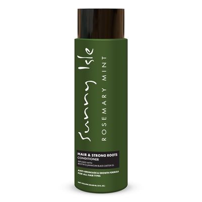 Sunny Isle Rosemary Mint Hair Strong Roots Conditioner 12oz Anti-Breakage Growth Formula Infused with Biotin Jamaican Black Castor Oil All Hair Types