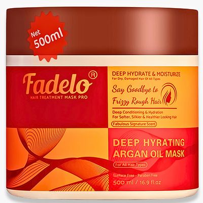 Hydrating Hair Mask for Damaged Hair - Keratin Hair Mask with Argan Oil Vitamin E - Deep Conditioning for Dry, Frizzy Colored Hair - For All Hair Types - 16.9 fl oz (argan oil)