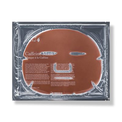 100 PURE Caffeine Face Mask (1 PC), Soothing Face Mask with Hyaluronic Acid, Hydrating Skin Care, Soothes Skin, Sustainably Made - Single Mask